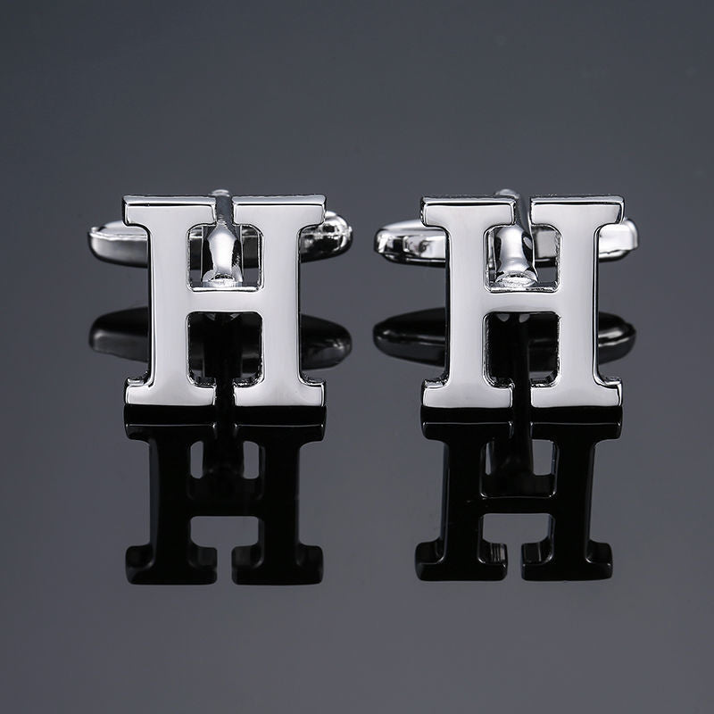 Men's French Anglais Letter Cufflinks