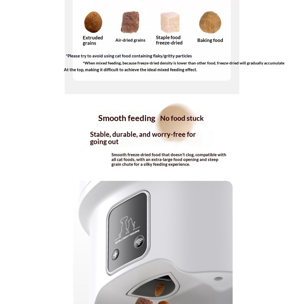 Wi-Fi Smart Pet Feeder avec contrôle d'application et alimentation programmée