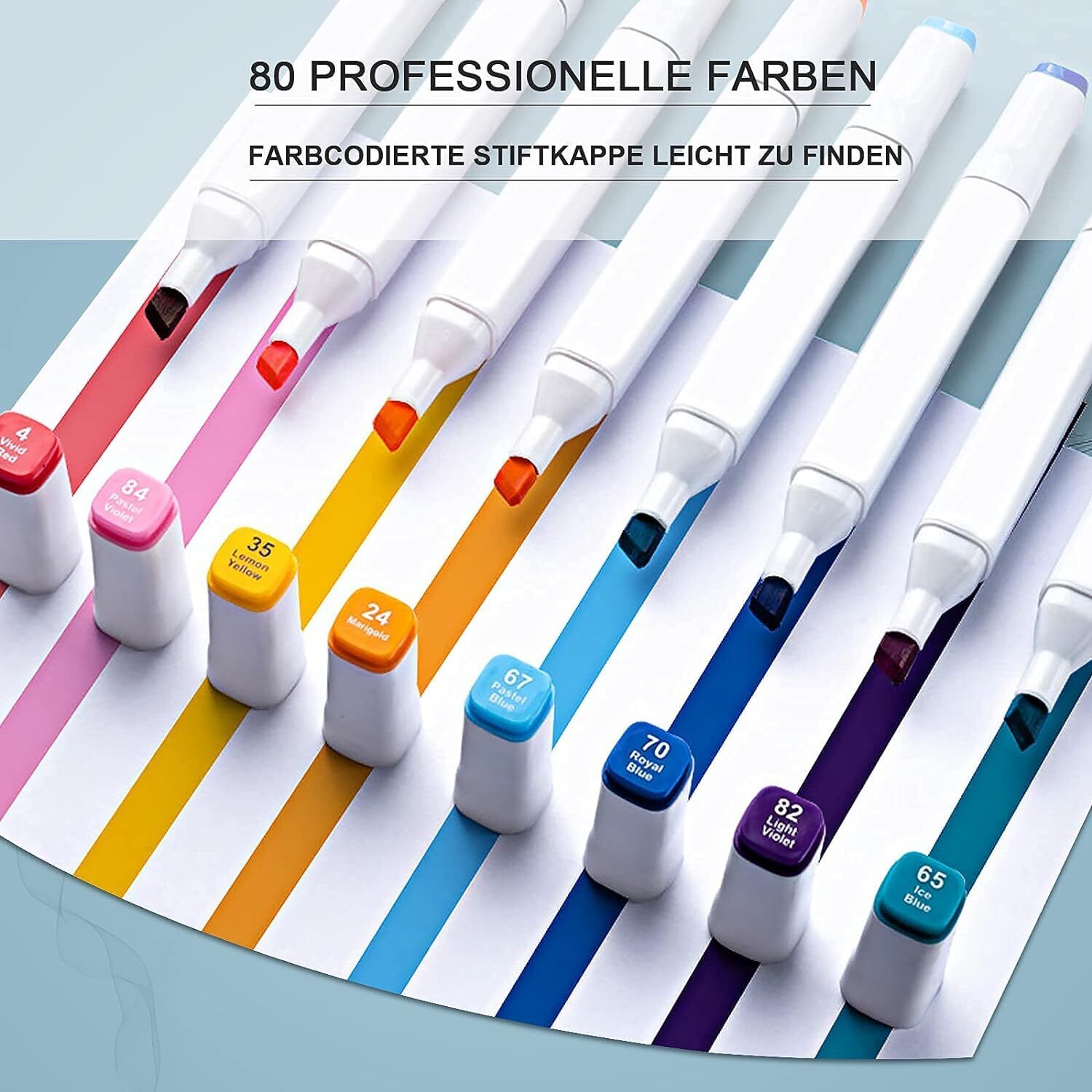 80 Farbe Acrylstifte Marker Set Stylo permanent bricolage Graffiti Sketch Dual Pen