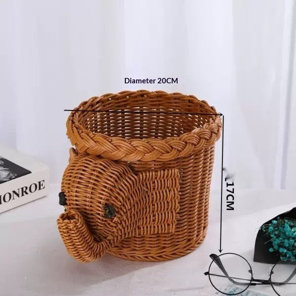 Panier de rangement en table de Noël tissé à la main