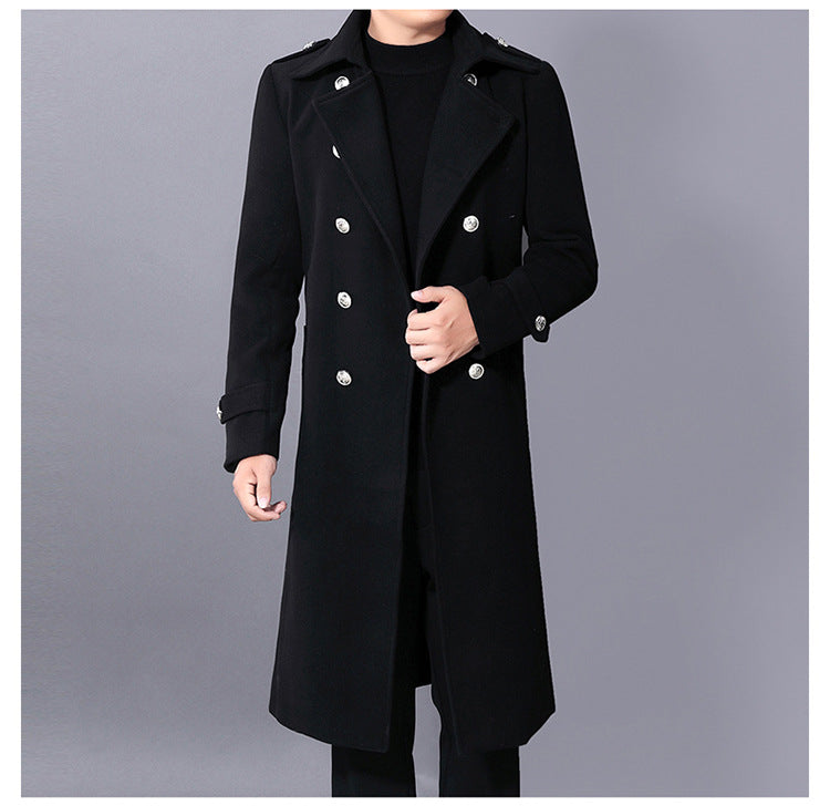 Manteau de laine mince d'automne et d'hiver