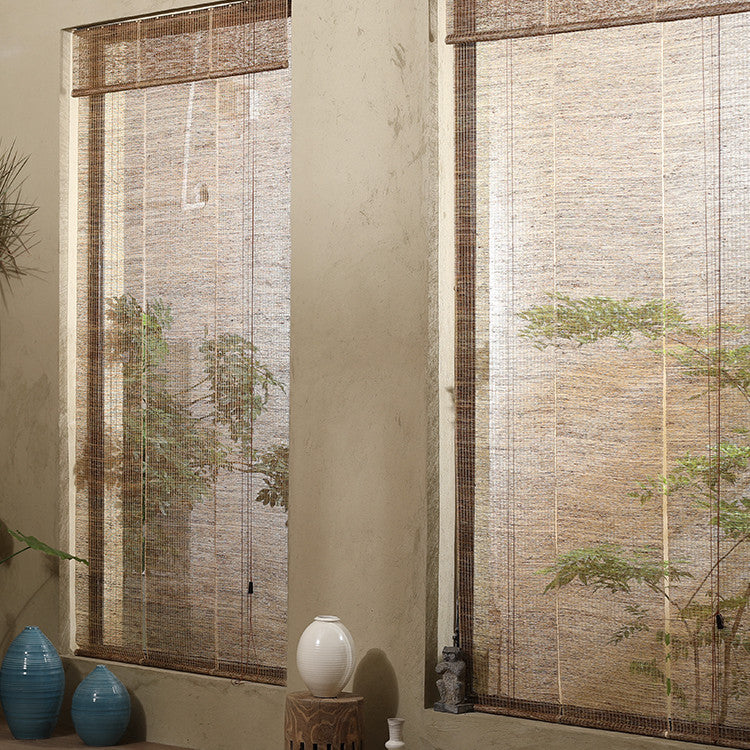 Été Cloth Ramie Rideau japonais Tea Room Retro Roller Blind