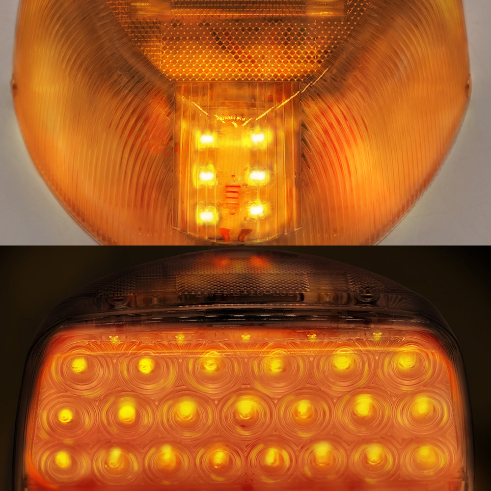 Compatible avec Peterbilt Turn Signal Lights 31 LED Triangle Amber LED