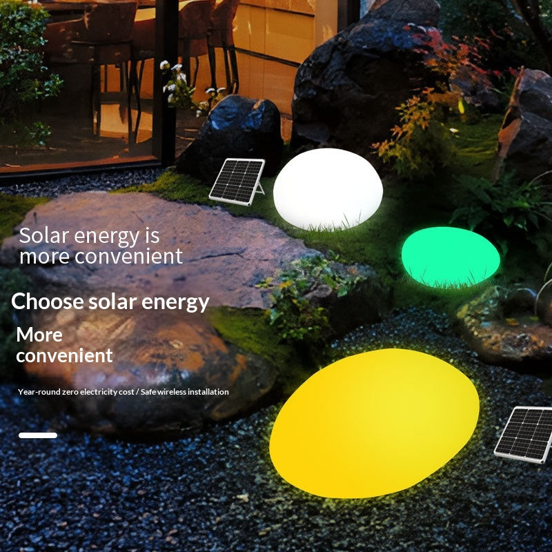 Lampe à gazon artificielle extérieure étanche aux galets