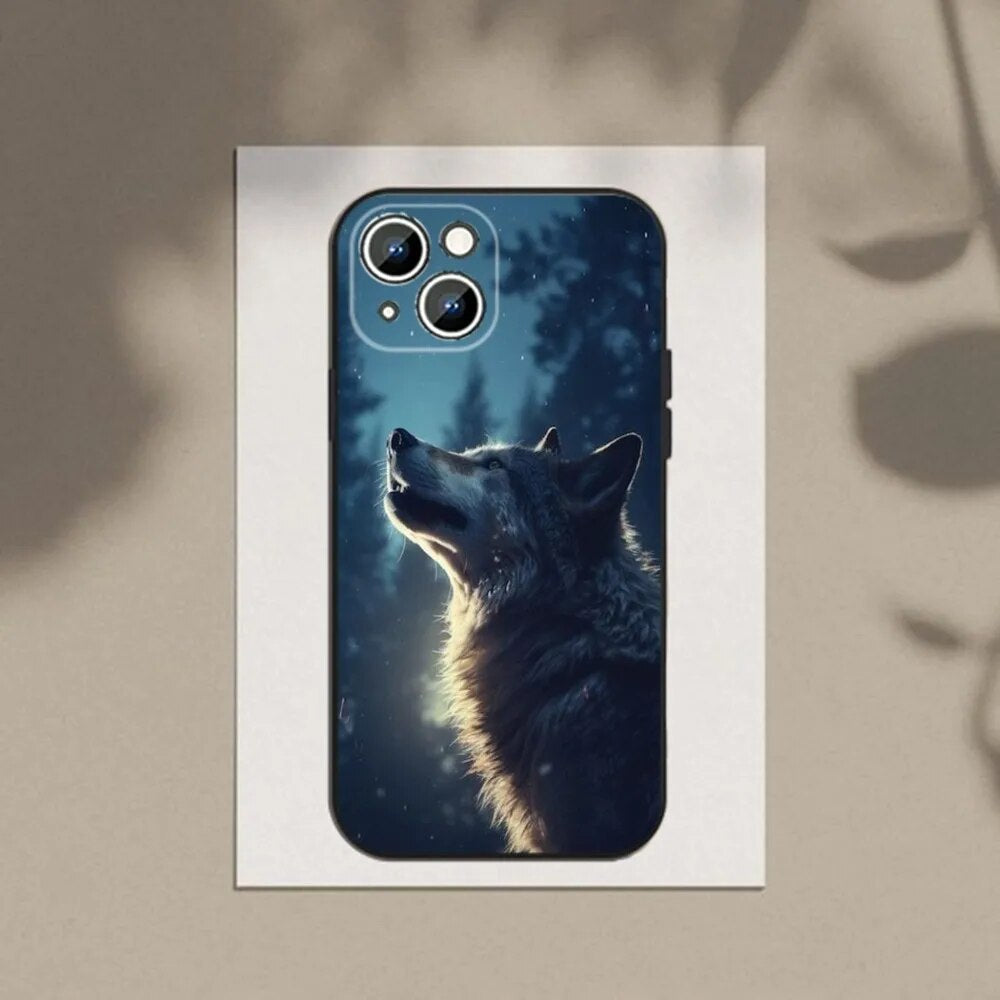 Les yeux dominants Wolf Soft Shell Phone Case
