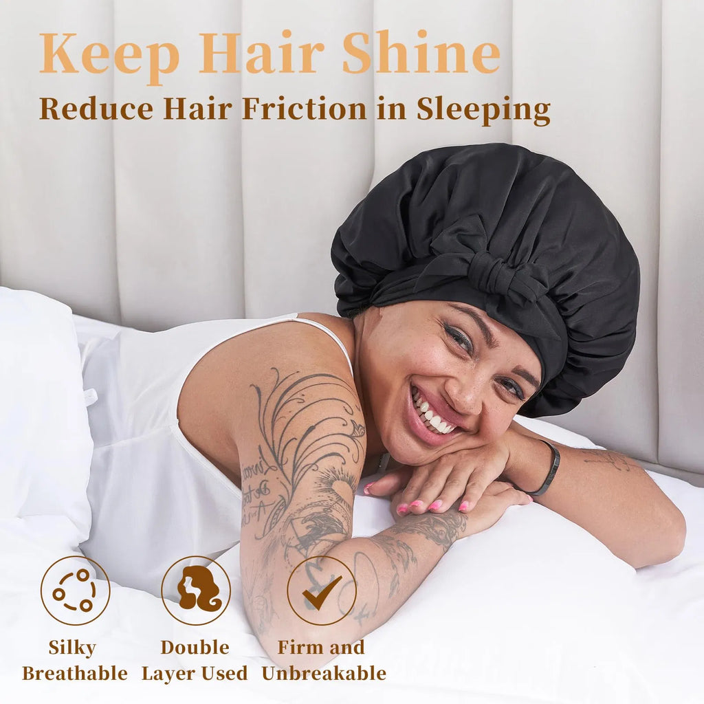 Silk bonnet for sleepy women