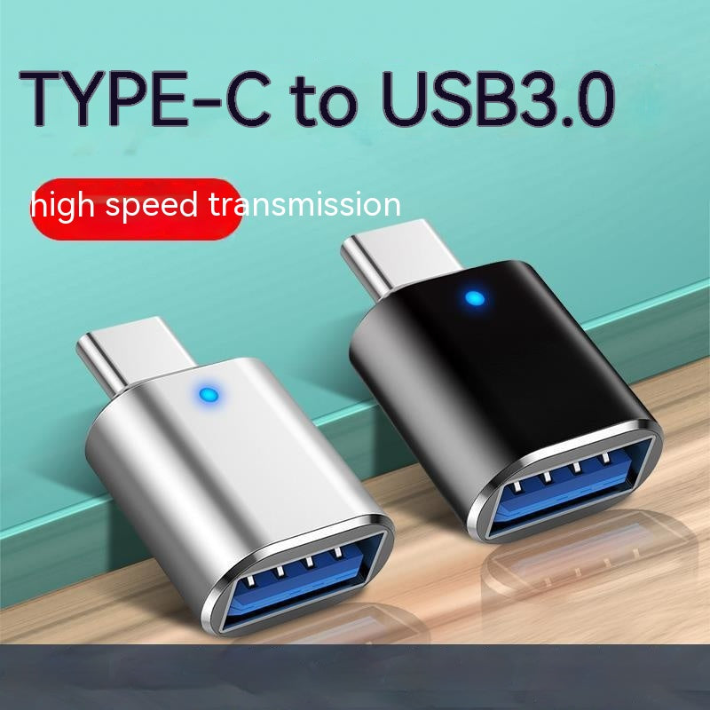 Type-c vers Usb30 USB avec indicateur léger téléphone mobile souris carte son carte de téléphone