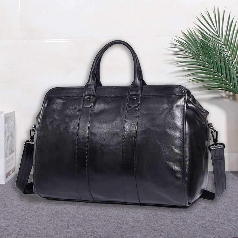Sac à bagages de voyage en cuir véritable grande capacité Cowhide sac à main