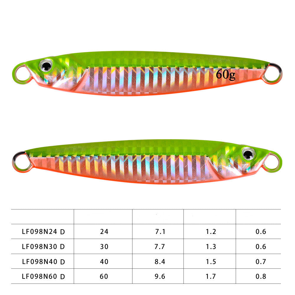 Assiette de fer luminescente au plomb Poisson à longue distance en métal Bionic Lure Bait Bait Bionic