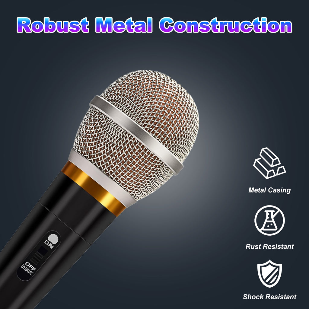 1Pc Microphone Dynamic Wired XLR avec bouton éteint 13ft Détachable XL