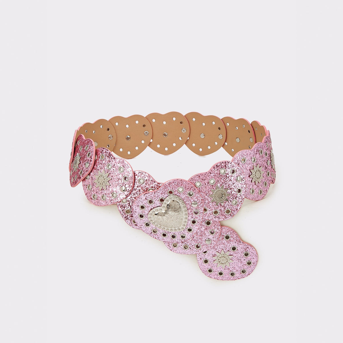 Ceinture en forme de coeur brillant