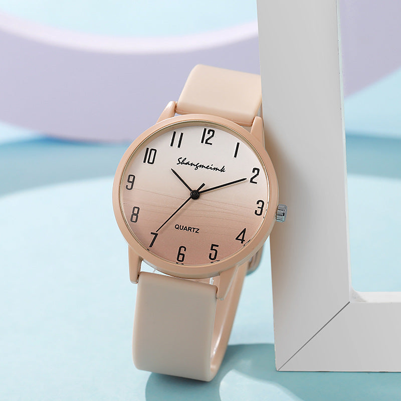 Casual simple Jelly couleur montre pour femmes