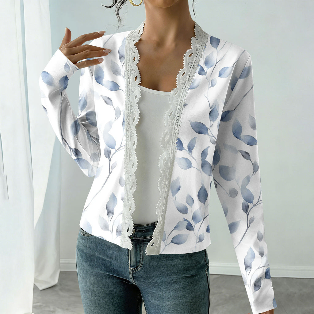 Élégant Cardigan imprimé à manches longues