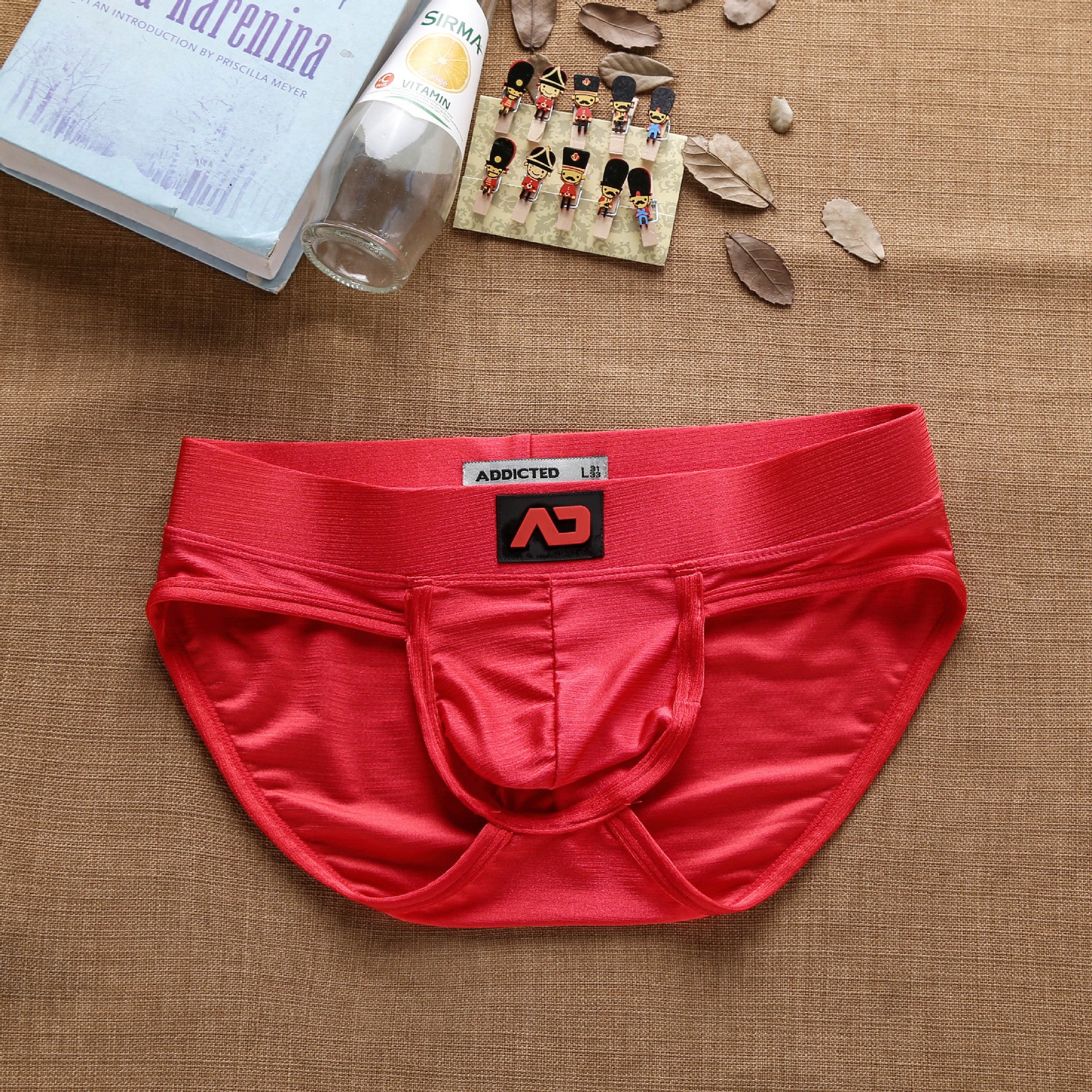 Slips brossé en nylon à faible taille pour hommes