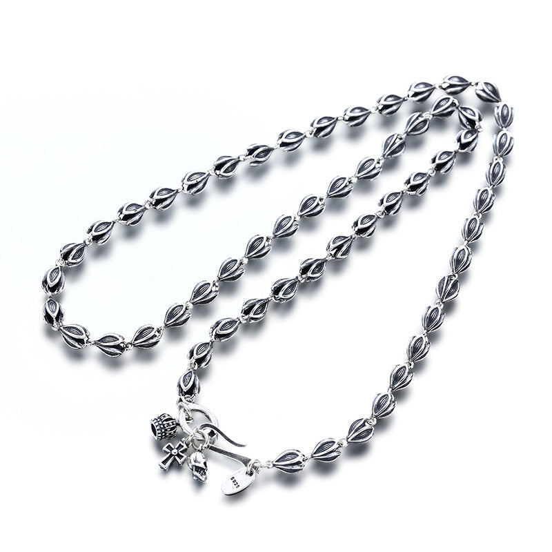 Collier Bud en forme de croix Style Chunky pour les femmes