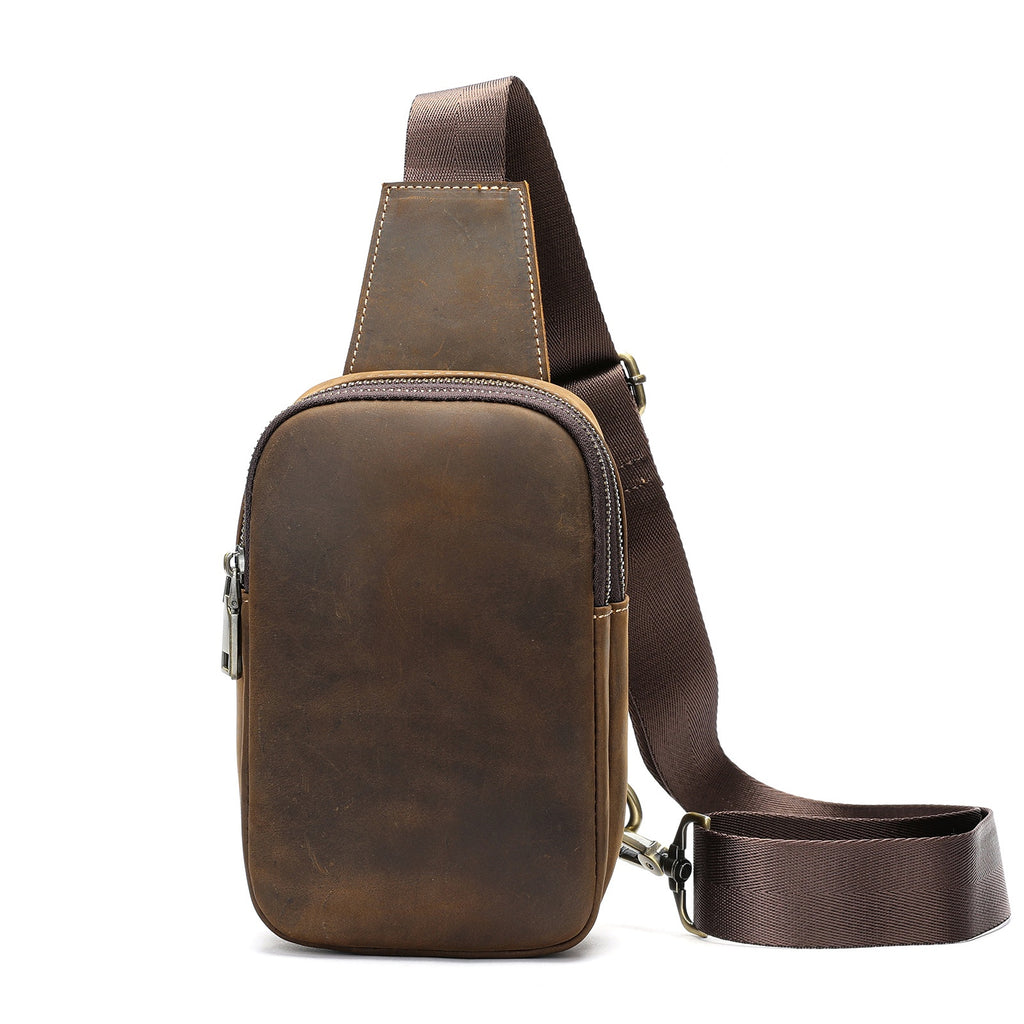 Sac de poitrine vertical pour hommes rétro occasionnel