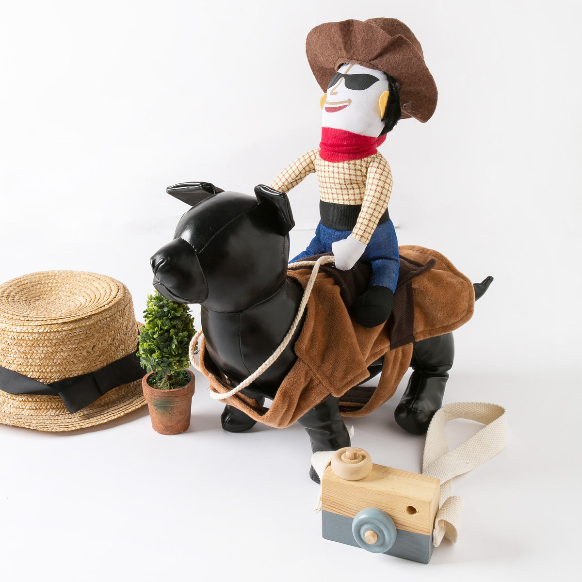 Vêtements de chien créatifs Personnalisé Drôle Déguisement animal Riding Denim Corgi Teddy Golden Retrie