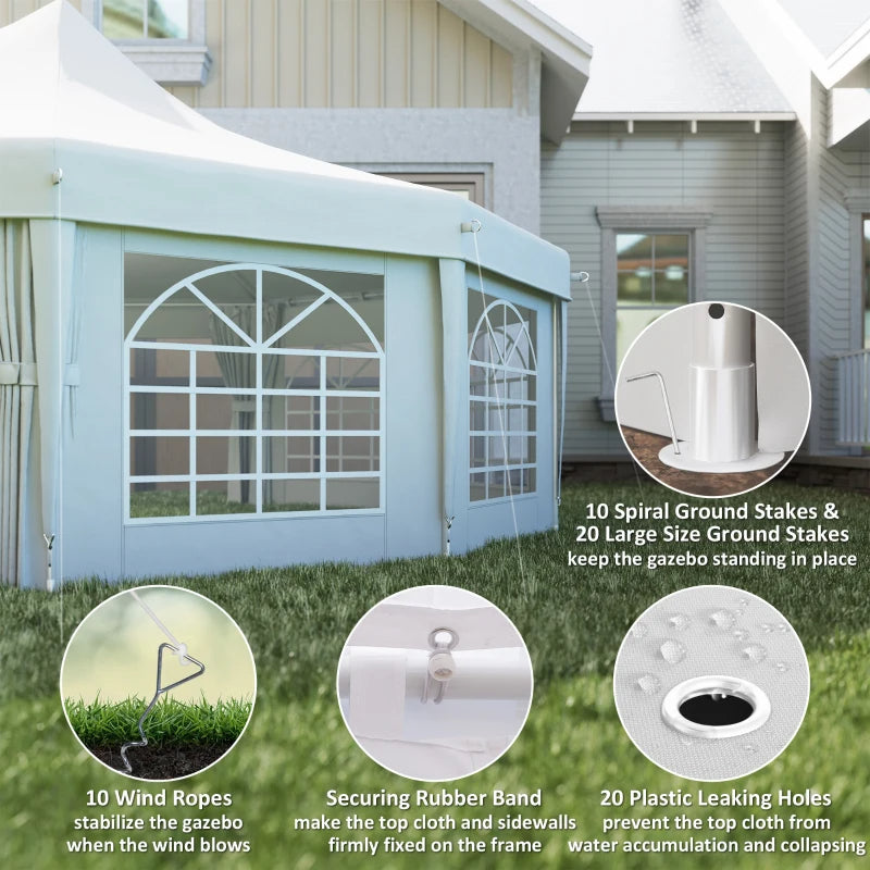 29' X 21' Canopy Party Event Tent avec 2 portes de recul