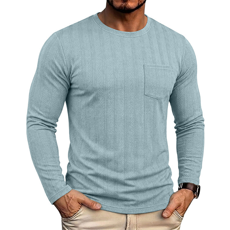 Manches longues Homme Col d'équipage Jacquard Pull à mailles