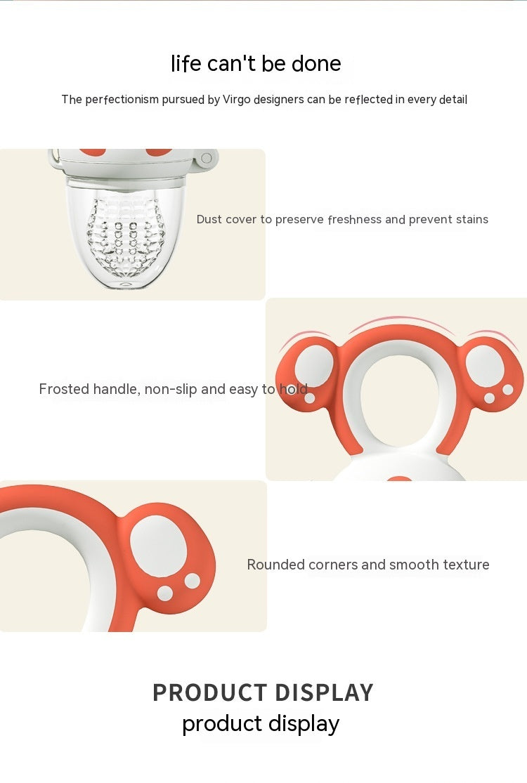 Happy Bite Baby Teether Non-staple Food Fruit Fooding Artifact Baby Pacifier Main Silicone