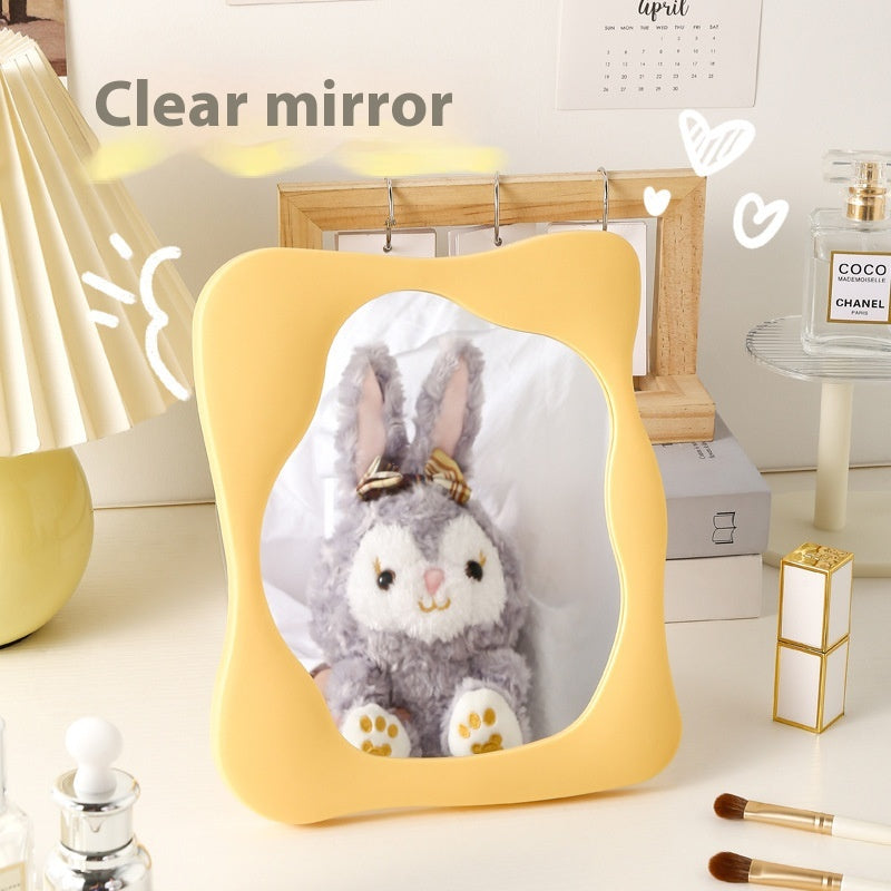Simple en forme spéciale Salon miroir cosmétique bureau en plastique