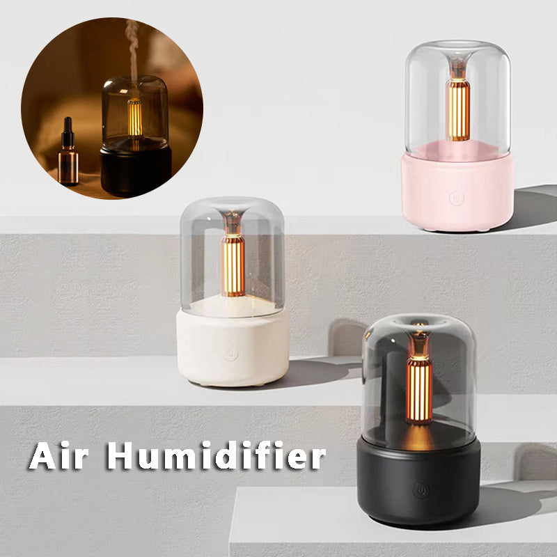 Ambiance lumière humidificateur bougie lumière Aroma Diffuseur portable 120ml USB électrique Hum