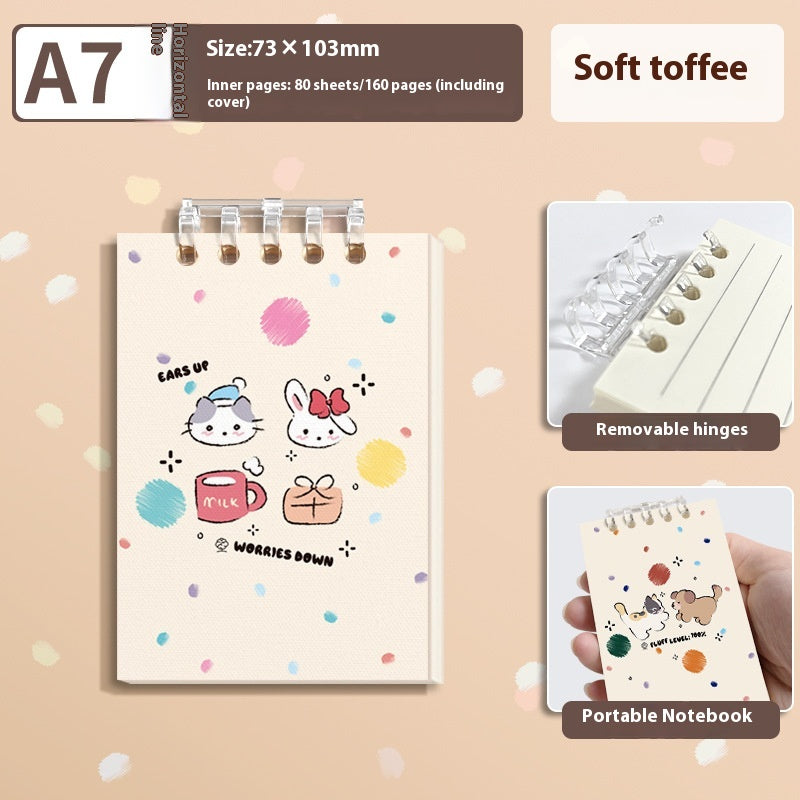 A7 Petit bloc-notes Flip-up Portable Journal Book Pocket Simple Notepad