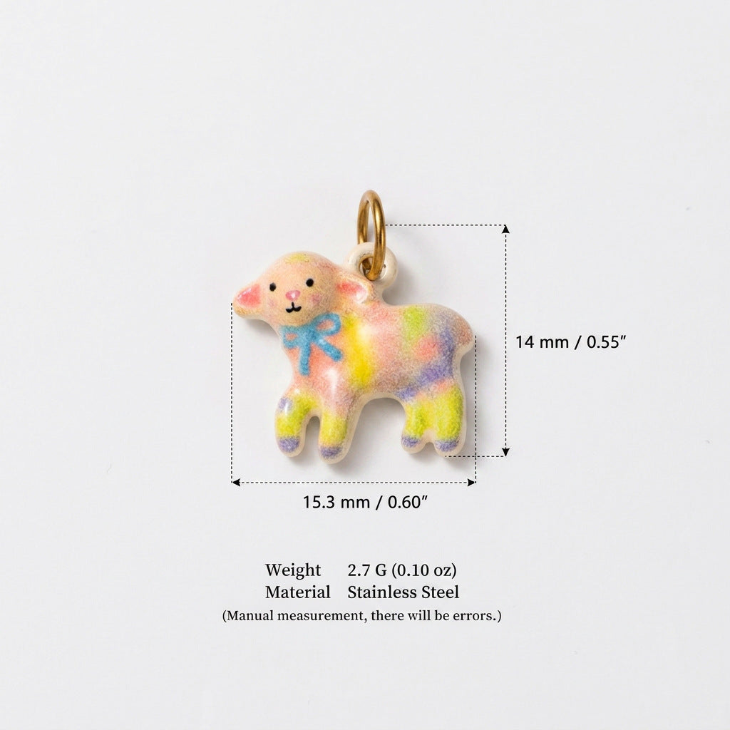 Pendentif en acier inoxydable bricolage, protection des couleurs