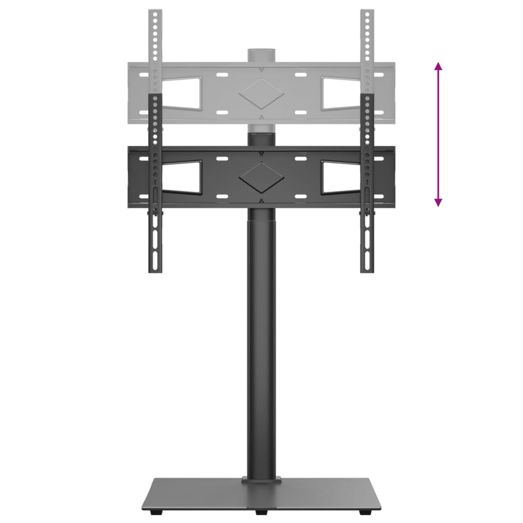 TV coin stand avec 1 étagère pour TV 32-65 pouces