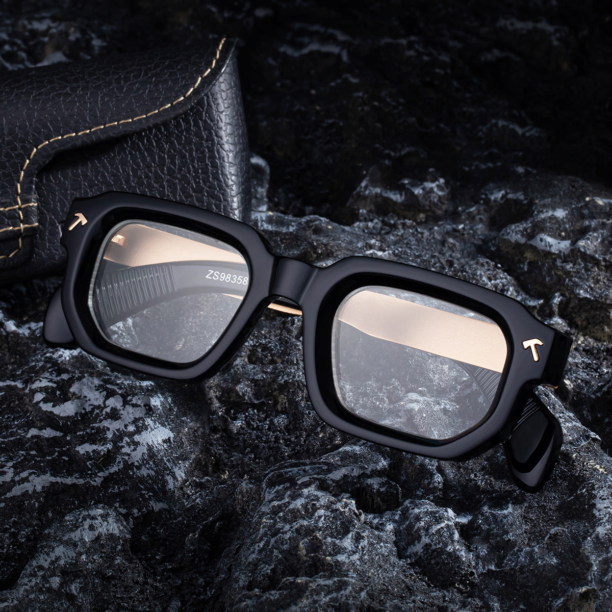 Lunettes de soleil européennes et américaines Fashion Square Frame pour hommes sans ordonnance