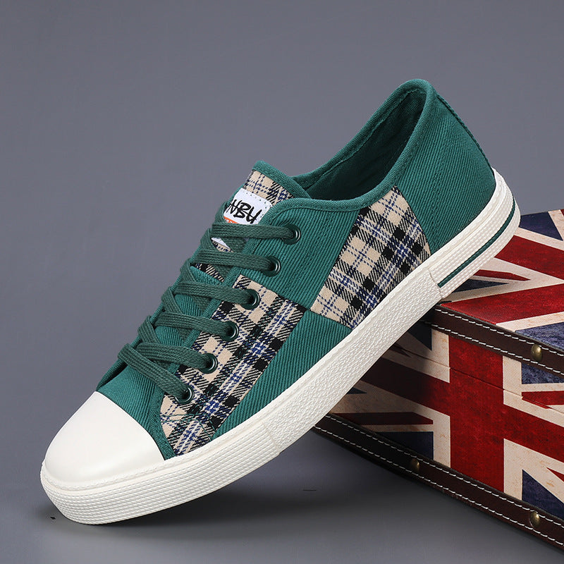 Toile pour hommes Léger Taille Augmenter Pitching Casual Bas haut sneakers Chaussures