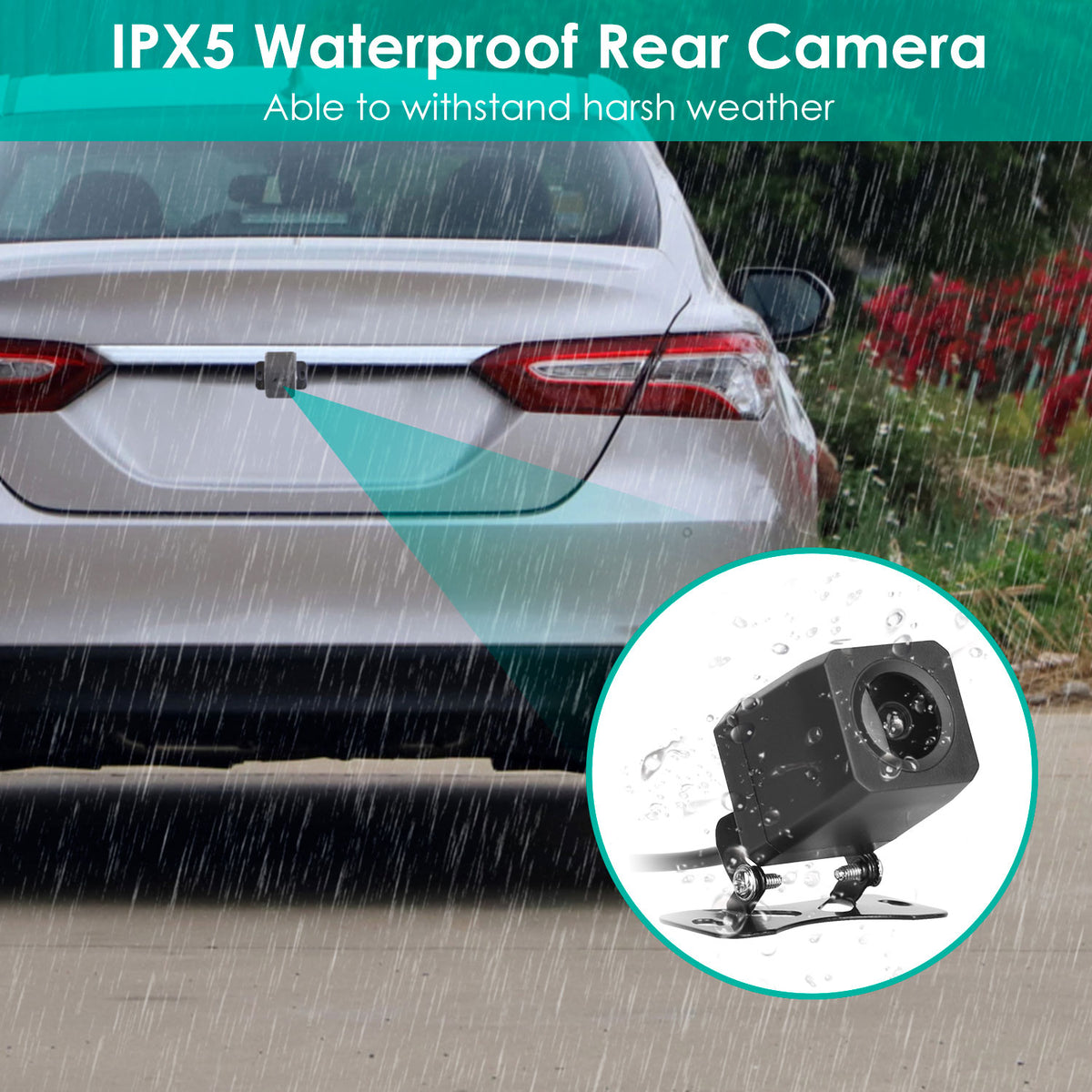 2K Car DVR 3 Channel Dash Cam Recorder Camera with 140 Degree Angle GPS WiFi Nig