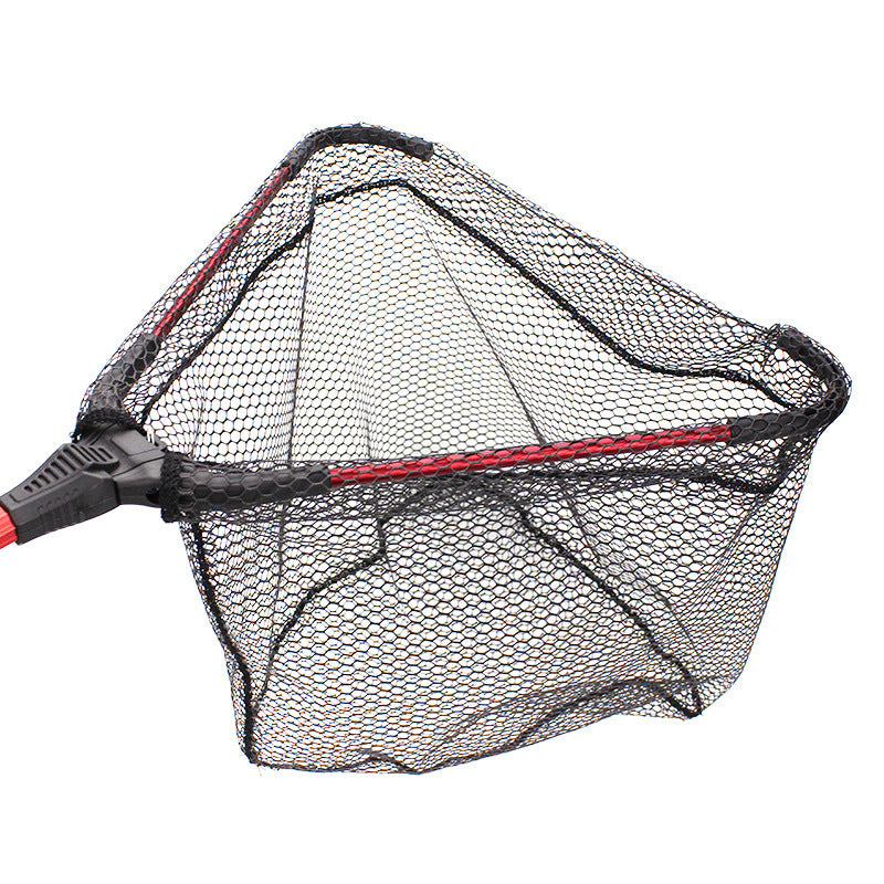 Alliage d'aluminium simple section Triangulaire pliant Dip Net Fly Fisherman Viscose Metal Mince