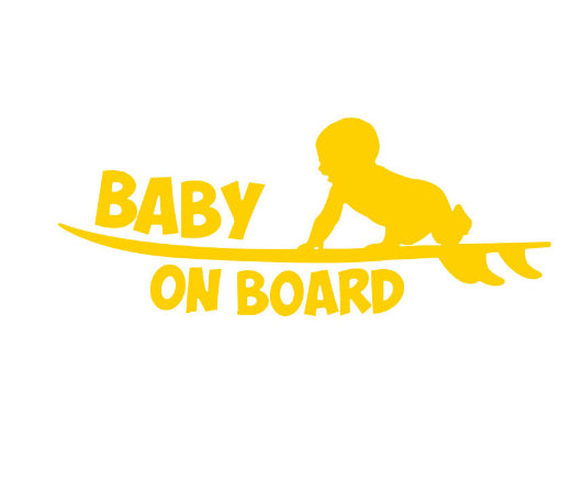 Baby Warning Skateboard Kids Sticker réfléchissant