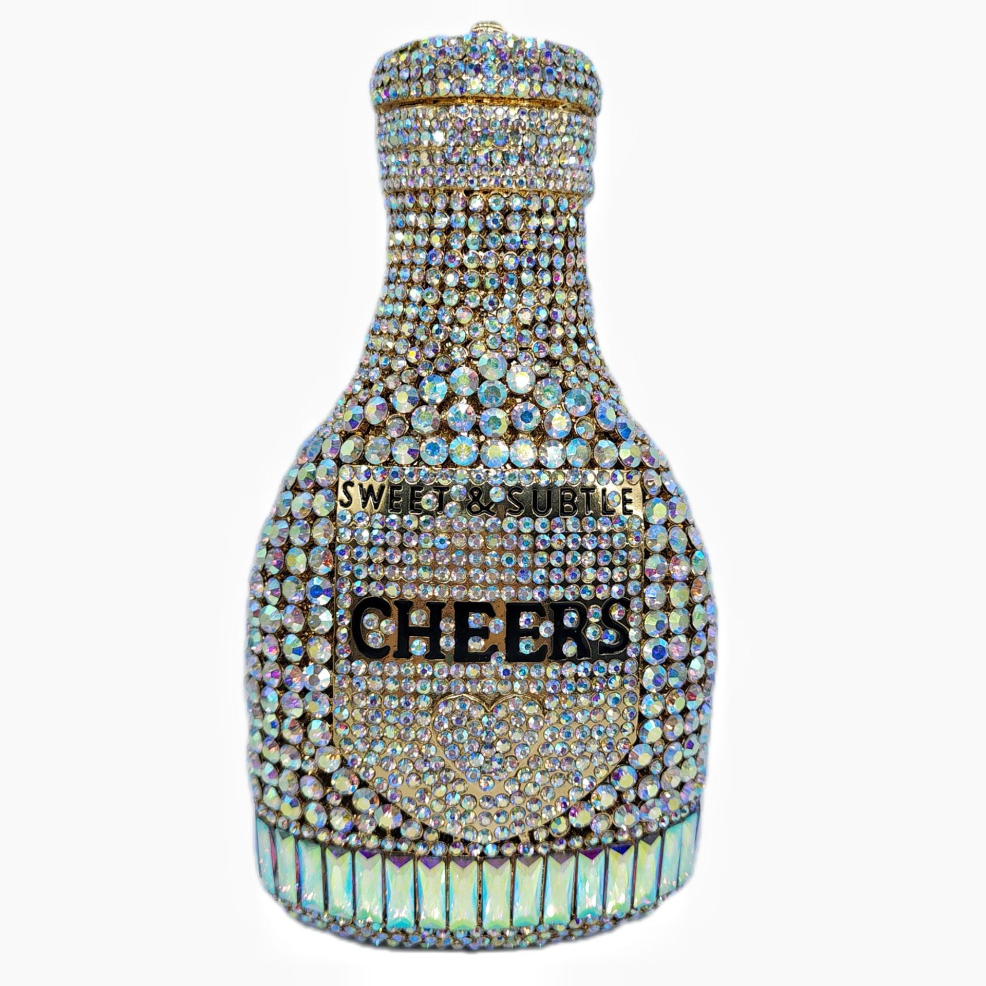 Bouteille de Champagne Strass Soir Clutch Sac Femme