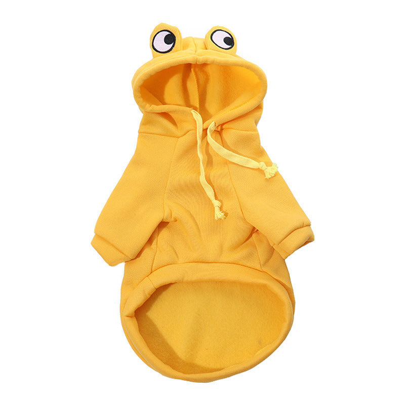 Doucement chaud vêtements de chat pour petits chiens chats drôle Halloween Cosplay Frog costume Kitten Crea