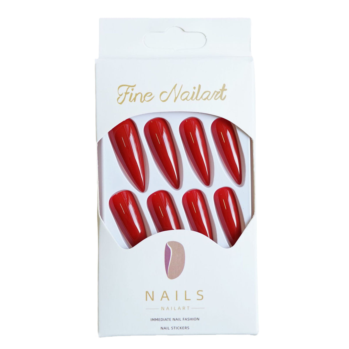 CS-106 Art Faux rouge pointé Conseil de ongles Porter l'armure