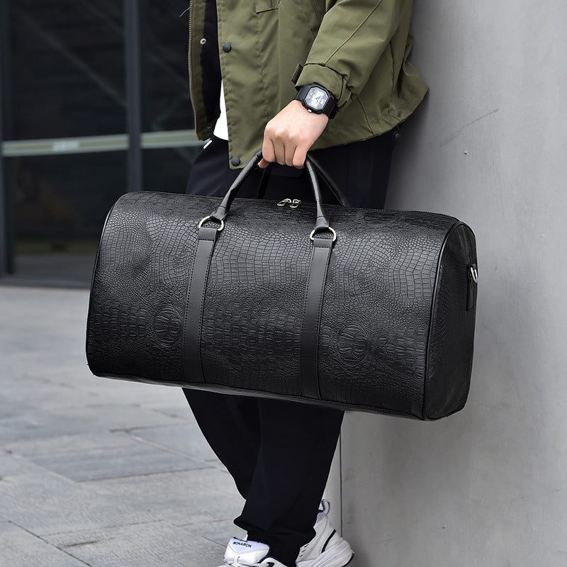 Mode homme Sports de plein air personnalisés Crocodile modèle sac de voyage