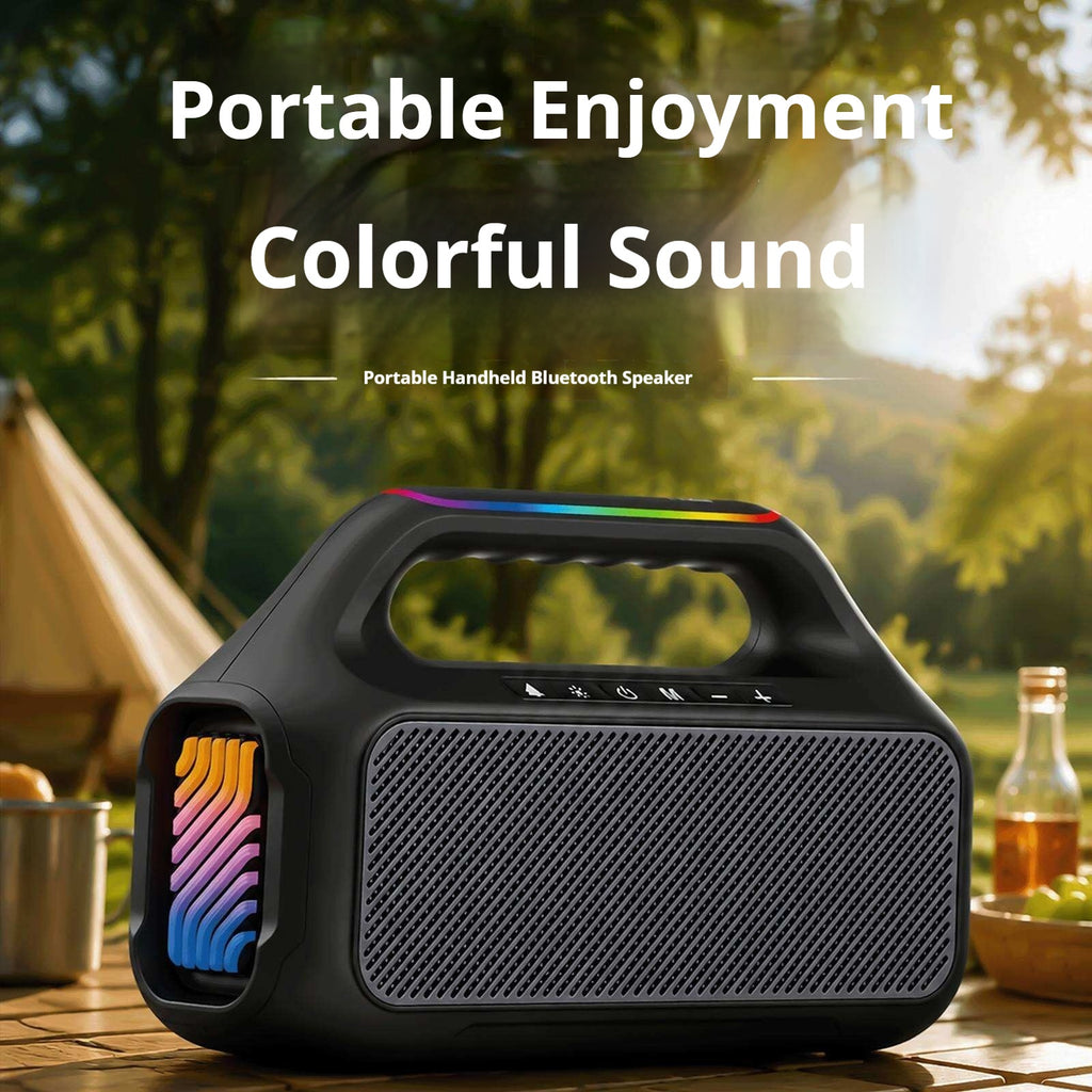 KP-865 Meilleures ventes sans fil Bluetooth haut-parleur poignée portable RVB éclairage son haute Pow