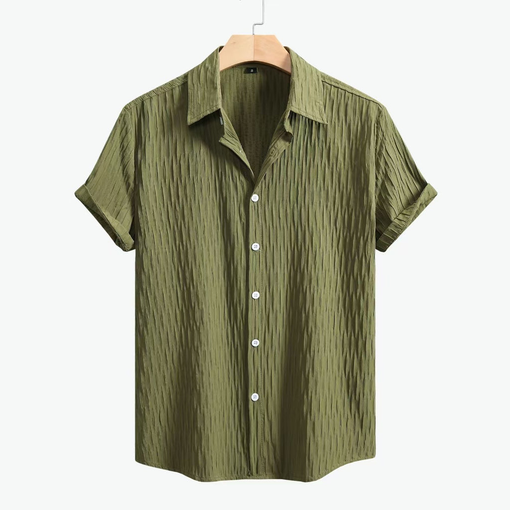 Chemise casual Lapel-Style Beach-Fashion pour hommes