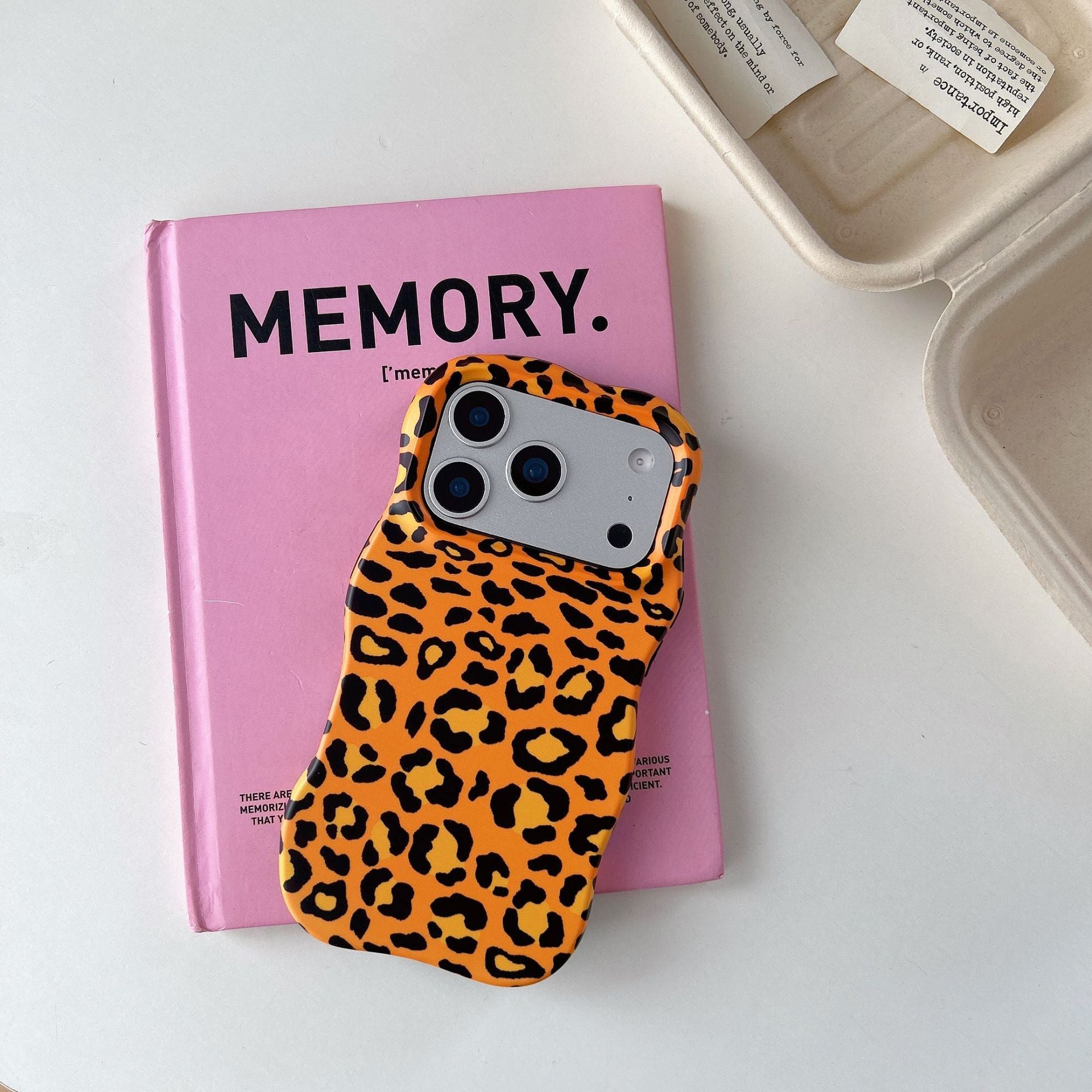 Bloc de couleur personnalisé Leopard Étui de film pour téléphone imprimé