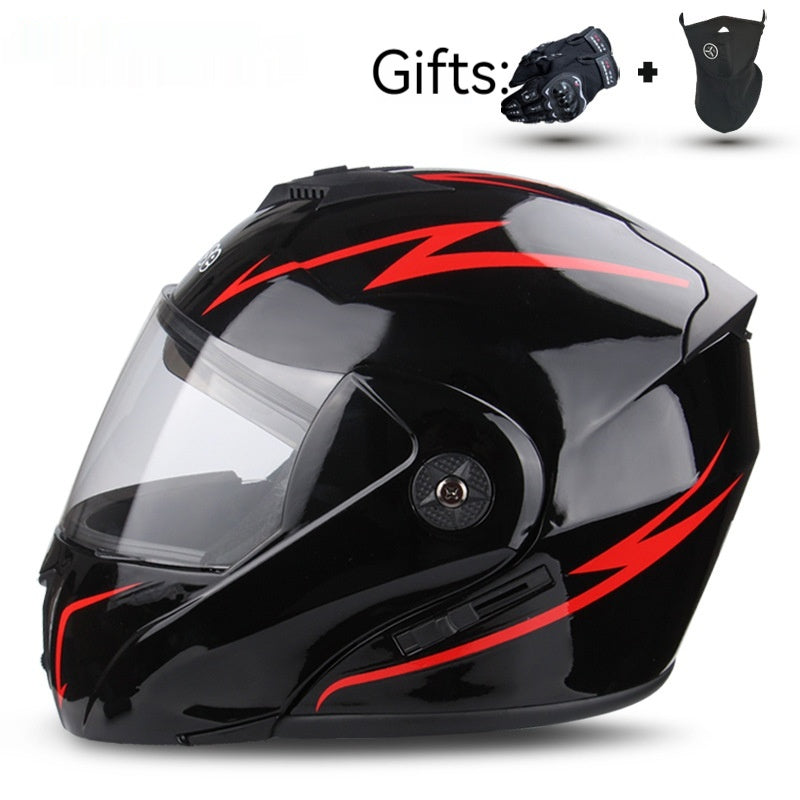 Motorcycle électrique double objectif exposé hommes et femmes casque de moto