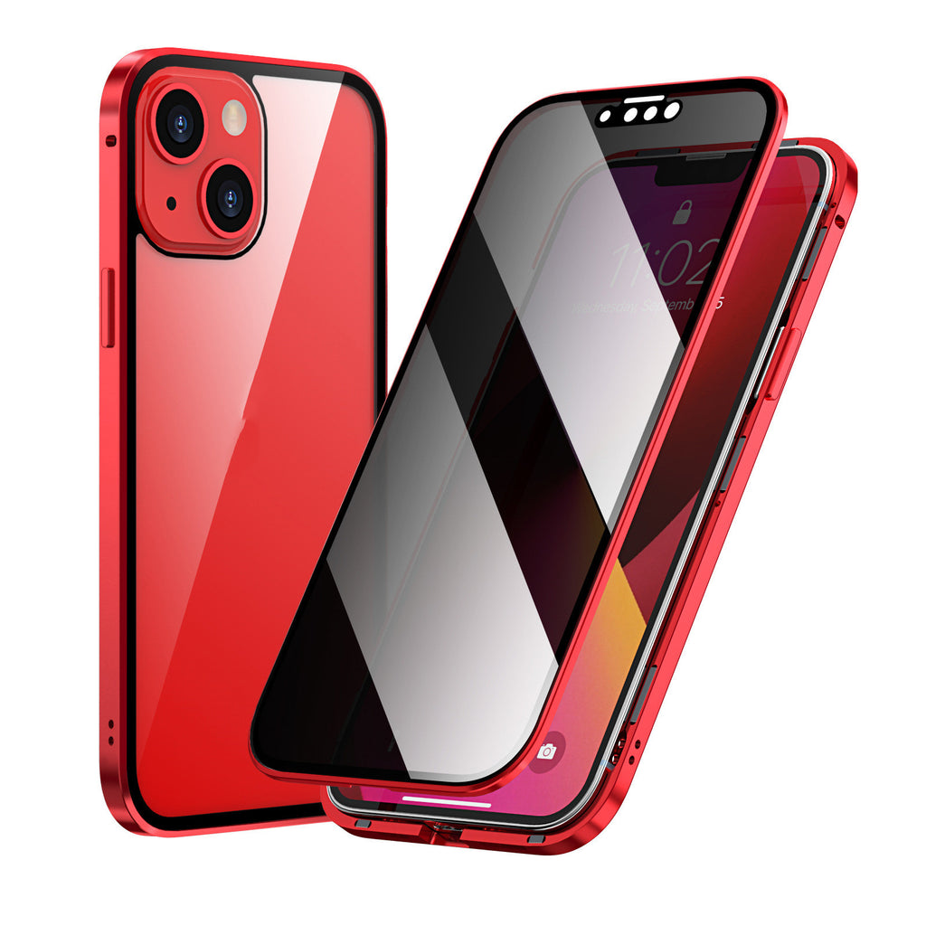 Boîtier de téléphone magnétique à double face en verre haute définition