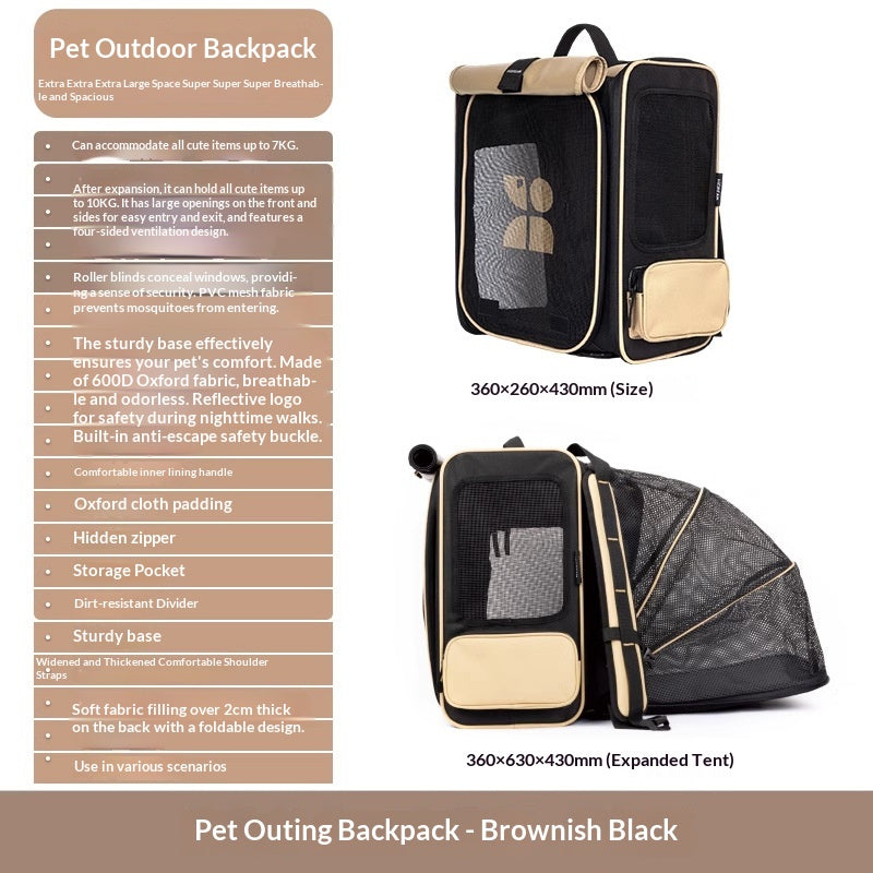 Sac à dos extérieur pour animaux de compagnie Portable et respirant