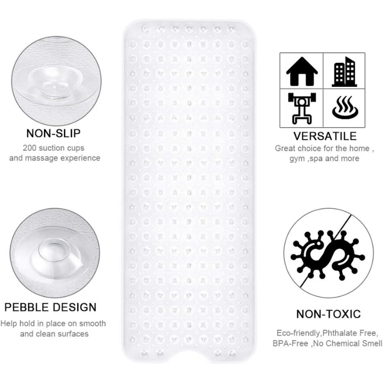 Tapis de sécurité pour baignoire et douche 40x16 pouces