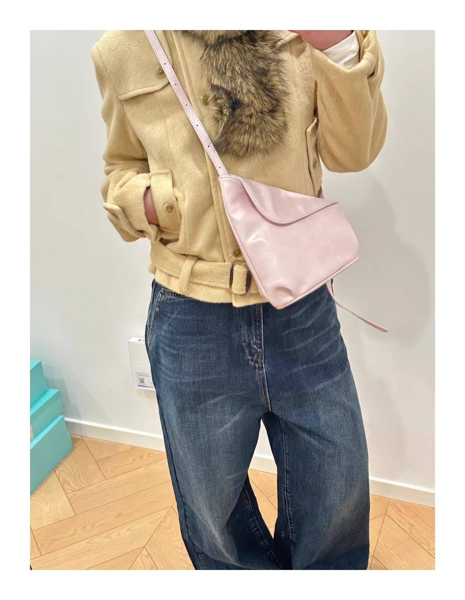 Arrivée Niche-design Sac de corps en cuir ciré à l'huile