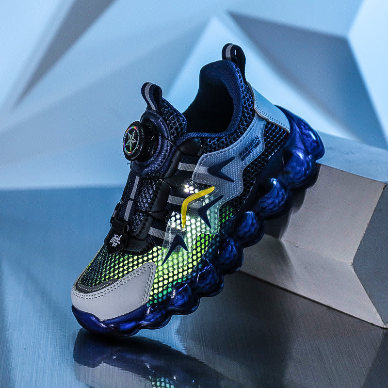 Garçons' Hollow Mesh Surface Respirant Sports de loisirs Soft Bottom Chaussures de course