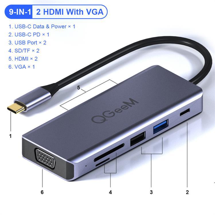 Station d'accueil multi-hub USB C