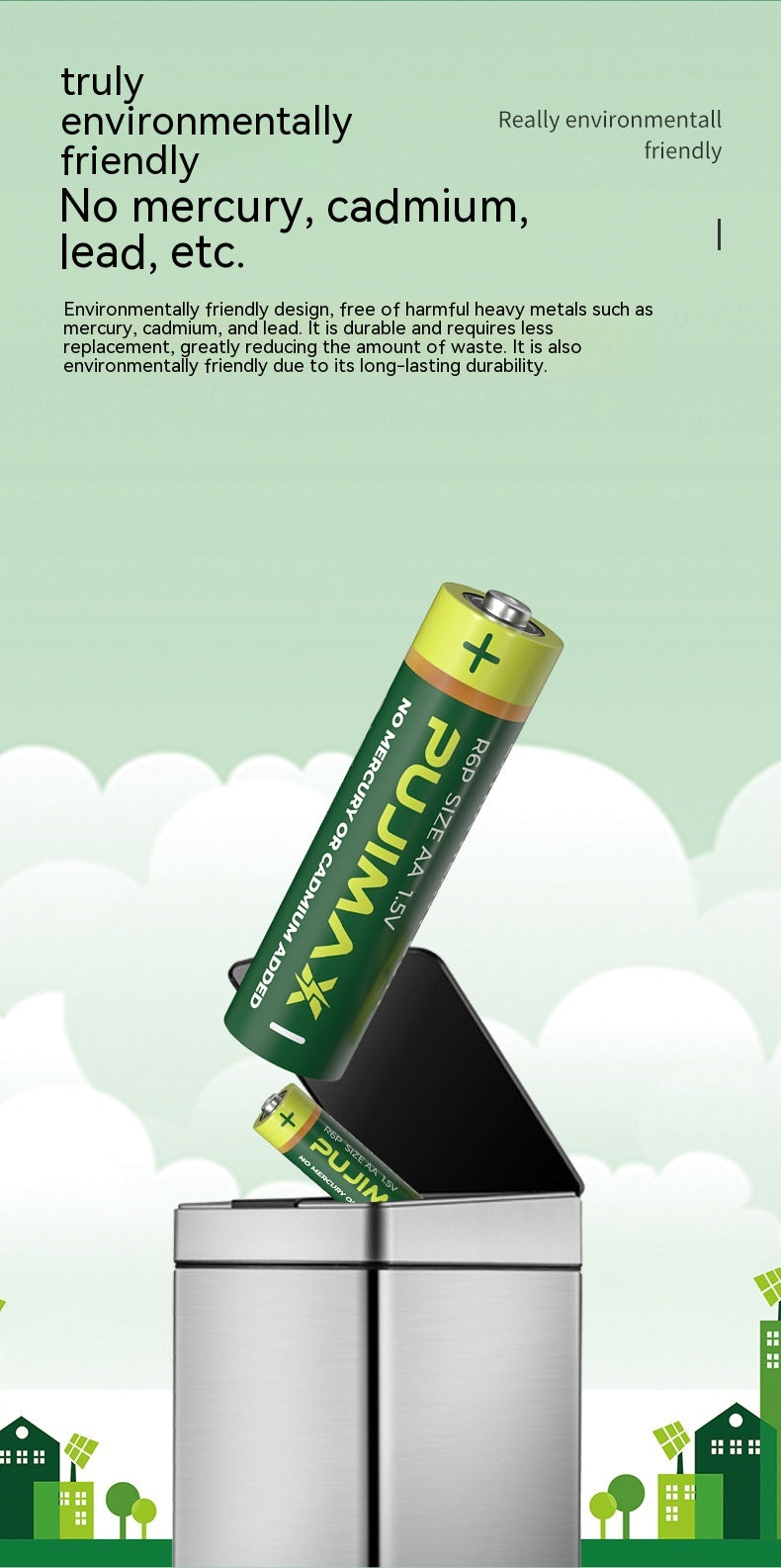 AA No 5 Carbon Zinc Batterie sèche de manganèse Petits jouets