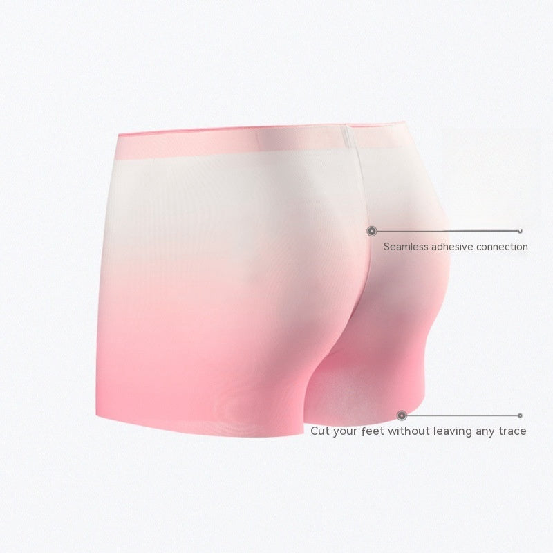 Spring and Summer Ice Silk Men's One-piece Full Seamless Boxers